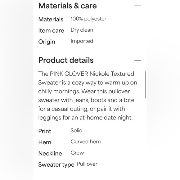 Pink Clover Women's Sweater in Cream - Picture 3 of 9